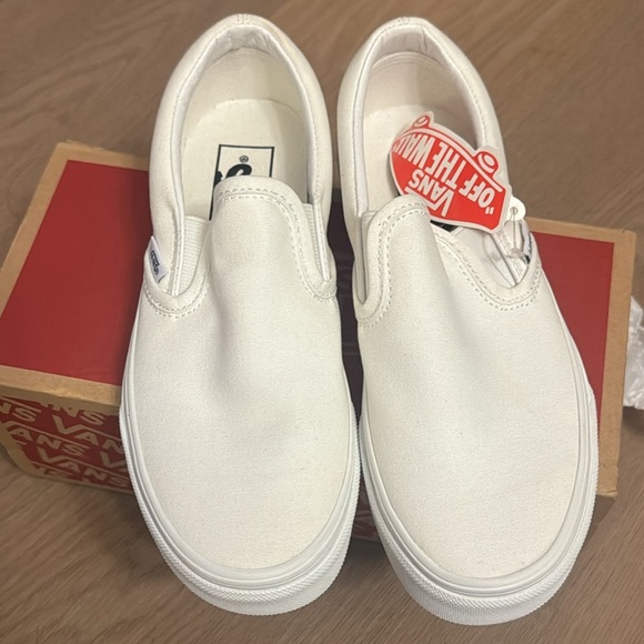 Vans Shoes - Vans Women’s  White Slip-On Shoes